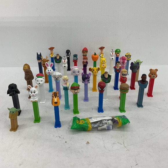 Pez Other - VTG LOT of 2 lbs Pez Toy Candy Dispensers Star Wars DC Comics Disney Used